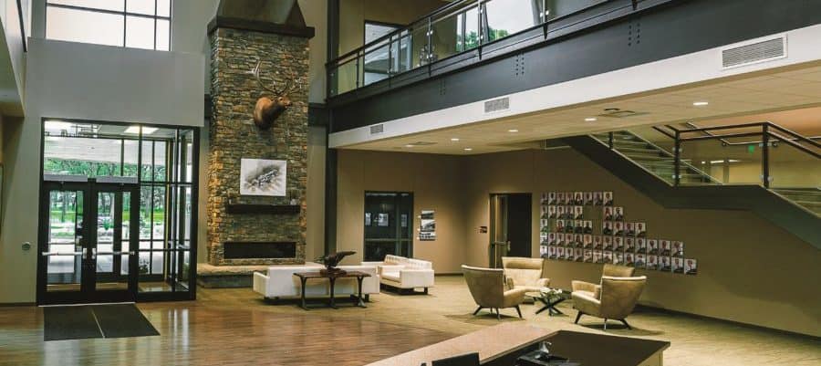 Interior shot lobby in Coborn Support Center.