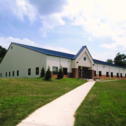 Exterior of the front of the DC Fire Training Academy Building