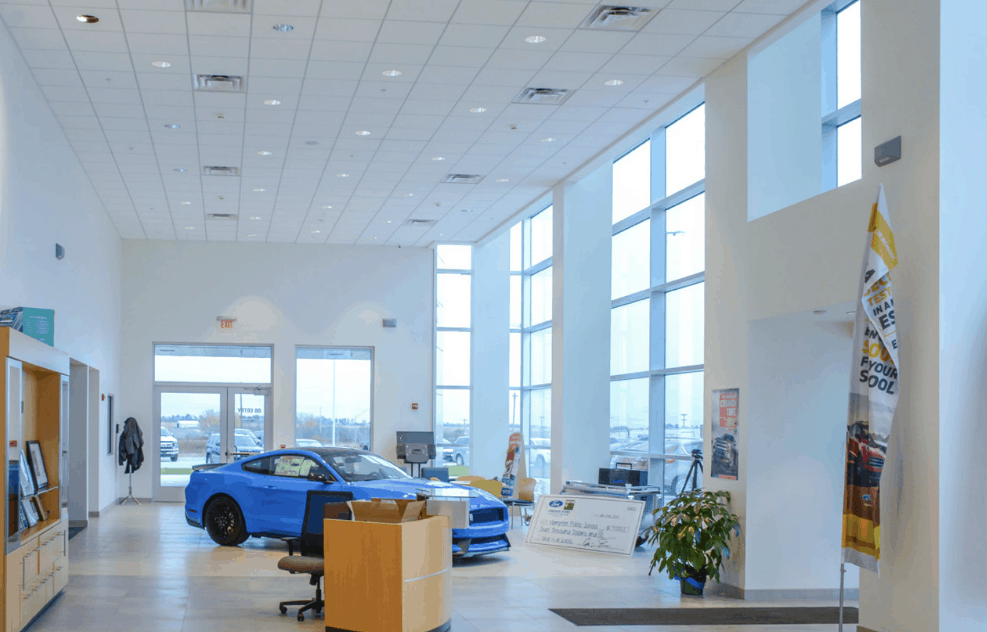 Interior shot of Friesen Ford Dealership.